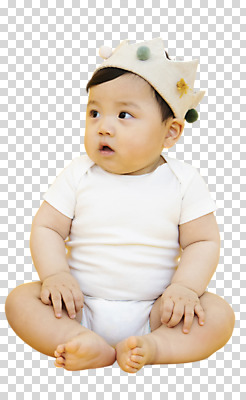 전신 편집이미지 응시 남자 왕관 한명 누끼 앉기 앞모습 귀여움 한국인 육아 성장 아기 보호 기저귀 PNG 남자아기한명만 편집소스 1 시선 뷰포인트 컨셉 모션 사람 동양인 아기용품 남자한명만 남자아기만 파일형식