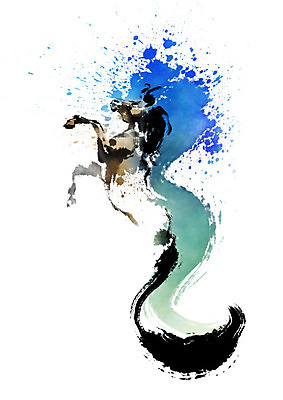 PSD 동물 한마리 일러스트 캘리그라피 붓터치 사람없음 달리기 말_동물 속도 번짐 열정 힘찬 국내일러스트 1 감정 컨셉 포유류 모션 파일형식 효과