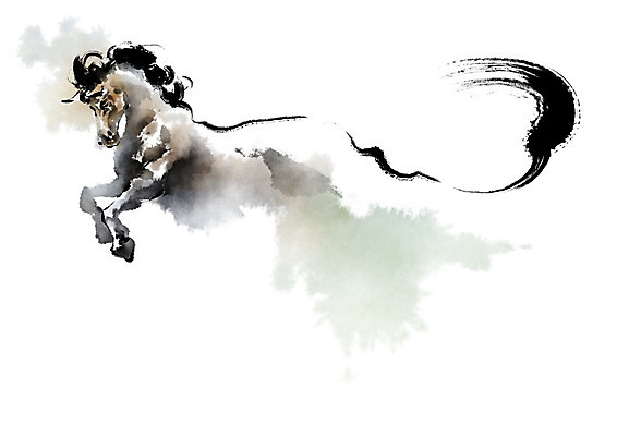 PSD 동물 한마리 일러스트 캘리그라피 붓터치 사람없음 달리기 말_동물 속도 번짐 열정 힘찬 국내일러스트 1 감정 컨셉 포유류 모션 파일형식 효과