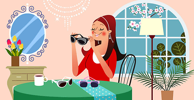 여자 패션 꽃 가구 의자 일러스트 탁자 조명 건강 한명 사람 성인 선글라스 꽃병 거울 머그컵 스탠드 즐거움 만족 자기관리 성인여자한명만 국내일러스트 AI파일 식물 1 감정 안경 생활용품 컵 여자한명만 성인여자만 파일형식 벡터