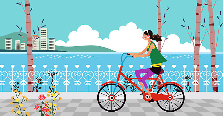 구름 여자 꽃 도로 일러스트 산 건강 한명 사람 성인 건물 울타리 강 운동 건강관리 자전거 하이킹 즐거움 만족 상쾌 자기관리 성인여자한명만 국내일러스트 AI파일 자연요소 식물 1 건축물 감정 길 교통시설 레저 관리 담장 바이크 여자한명만 성인여자만 파일형식 벡터