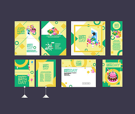 템플릿 배너 배너템플릿 행복 이벤트 사람없음 초록색 세트 현수막 축하 원형 생일 생일케이크 엽서 초대장 생일축하 생일선물 소봉투 행사세트 행사템플릿 AI파일 도형 기념일 감정 컬러 컨셉 편지봉투 카드_감사 선물 케이크 편지 파일형식 벡터