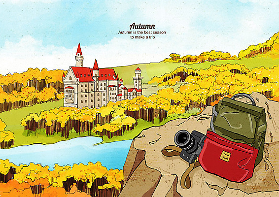 PSD 구름 호수 여행 단풍 낙엽 가방 일러스트 자연 하늘 단풍나무 풍경 초원 사람없음 컬러풀 카메라 가을풍경 절벽 가을 즐거움 은행잎 은행나무 가을여행 단풍놀이 풍경화 국내일러스트 자연요소 나무 잡화 계절 감정 컬러 잎 전자제품 소풍 그림 생태계 파일형식 가을_계절