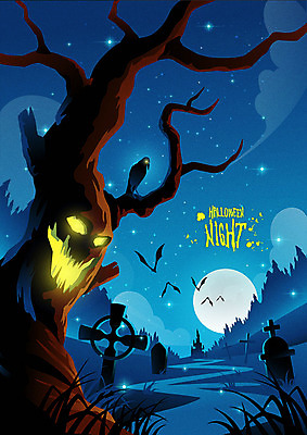 나무 별 길 백그라운드 일러스트 사람없음 파란색 반짝임 갈색 축제 할로윈 보름달 무덤 야간 신비 무서움 비석 공포 박쥐 까마귀 오싹 국내일러스트 AI파일 자연요소 식물 감정 컬러 컨셉 포유류 모션 조류 달 파일형식 벡터