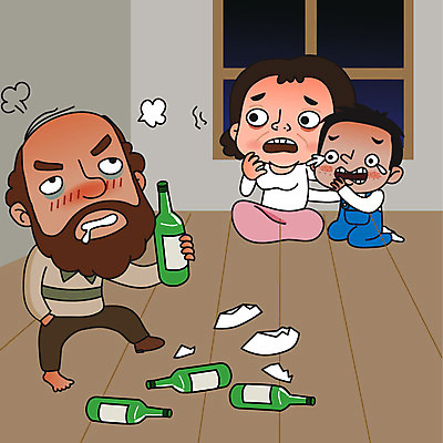 여자 남자 아들 어린이 일러스트 창문 가족 유리 엄마 술병 스트레스 사람 세명 알코올 아빠 야간 알코올중독 술주정 가정폭력 깨짐 술주정뱅이 우울감 정신병 정신질환 국내일러스트 AI파일 자연요소 감정 컨셉 관계 재질 병_용기 주류 폭력 질병 중독 파일형식 벡터