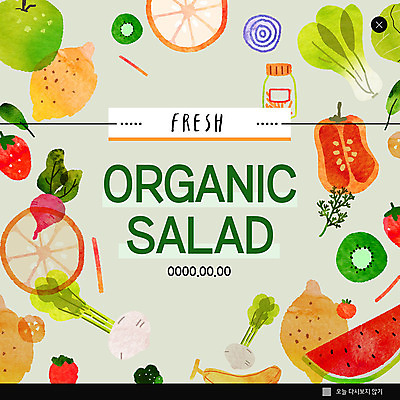 PSD 템플릿 ZIP 웹템플릿 채소 과일 팝업 이벤트팝업 웹팝업 이벤트 사람없음 컬러풀 샐러드 유기농 빅팝업 이미지템플릿 웰빙 음식 컬러 파일형식