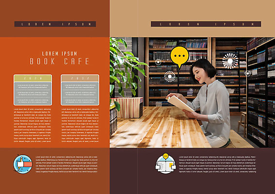 PSD 템플릿 표지디자인 북디자인 출판디자인 여자 내지 리플렛 북커버 책장 한명 팜플렛 20대 성인 책 독서 주황색 한국인 북카페 성인여자한명만 이미지템플릿 1 컬러 가구 사람 동양인 청년 카페 여자한명만 성인여자만 파일형식