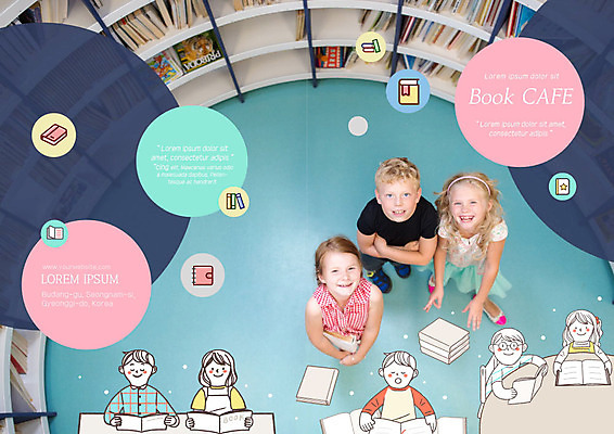 PSD 서양인 외국인 템플릿 표지디자인 북디자인 출판디자인 여자 표지 남자 어린이 리플렛 북커버 책장 미소 소녀 소년 팜플렛 여러명 10대 책 친구 컬러풀 독서 즐거움 북카페 어린이만 이미지템플릿 감정 컬러 가구 다수 관계 청소년 표정 사람 인종 카페 파일형식