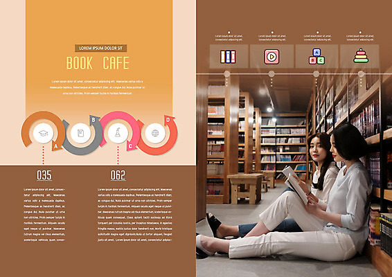 PSD 템플릿 표지디자인 북디자인 출판디자인 여자 화살표 내지 리플렛 북커버 팜플렛 20대 성인 취미 두명 책 친구 독서 갈색 한국인 북카페 성인여자만 이미지템플릿 컬러 관계 사람 동양인 청년 카페 여자만 성인만 파일형식