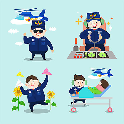 구름 캐릭터 여자 남자 일러스트 해바라기 사람 여러명 성인 반짝임 컬러풀 귀여움 환자 경찰 헬리콥터 파일럿 종이비행기 항공 경찰복 경찰의날 일러캐릭터 AI파일 자연요소 직업 꽃 컬러 다수 컨셉 유니폼 의학 모션 비행기 종이접기 파일형식 벡터 법정기념일