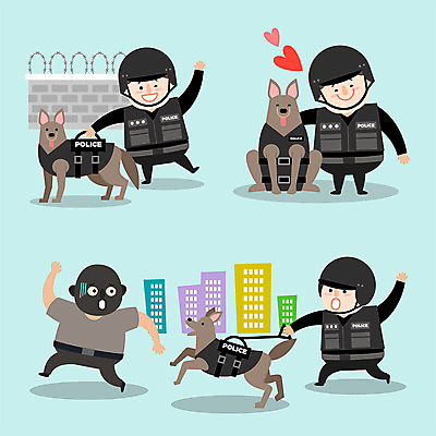 캐릭터 남자 일러스트 세마리 사람 빌딩 여러명 성인 담장 컬러풀 귀여움 하트 경찰 강아지 도둑 경찰복 반려 경찰의날 경찰견 일러캐릭터 AI파일 모양 직업 컬러 다수 컨셉 유니폼 3 건물 반려동물 개 범죄인 파일형식 벡터 법정기념일