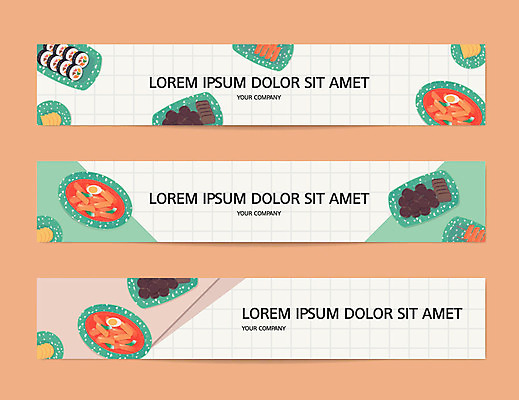 배너 배너템플릿 가로배너 백그라운드 프레임 사람없음 컬러풀 상점 현수막 떡볶이 분식 김밥 순대 분식집 배너세트 뉴트로 AI파일 템플릿 음식 컬러 가로 세트 식당 복고 파일형식 벡터