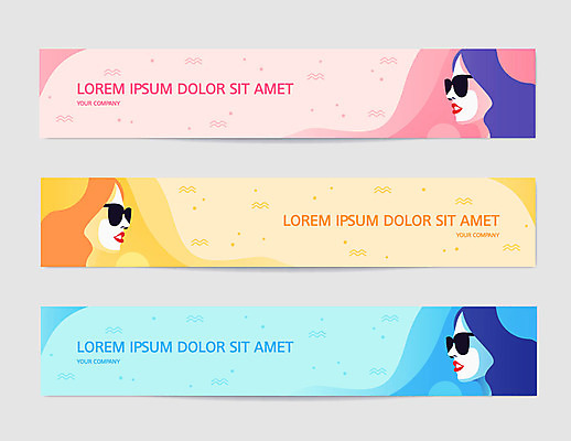 배너 배너템플릿 여자 가로배너 백그라운드 프레임 세명 컬러풀 선글라스 뷰티 현수막 미용실 스타일 배너세트 AI파일 템플릿 안경 컬러 사람 가로 세트 뷰티샵 파일형식 벡터