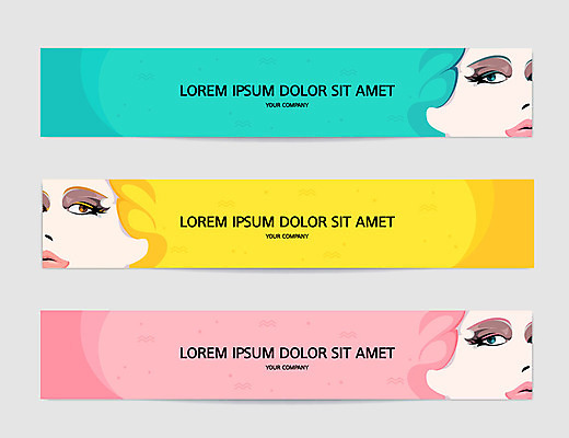 배너 배너템플릿 여자 가로배너 백그라운드 프레임 세명 화장 뷰티 현수막 미용실 스타일 배너세트 AI파일 템플릿 사람 가로 세트 뷰티샵 파일형식 벡터