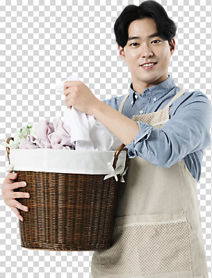 편집이미지 직업 응시 남자 가사 한명 미소 누끼 상반신 20대 성인 앞모습 앞치마 한국인 빨래 주부 PNG 빨래바구니 성인남자한명만 편집소스 1 시선 뷰포인트 표정 사람 동양인 청년 바구니 남자한명만 성인남자만 파일형식