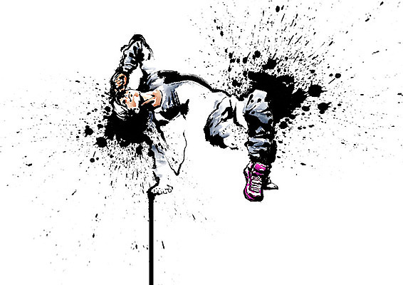 PSD 여자 포즈 신발 일러스트 캘리그라피 붓터치 흑백 힙합 한명 사람 춤 힙합댄스 번짐 열정 배틀 여자한명만 국내일러스트 1 감정 음악 문화예술 촬영기법 여자만 파일형식 효과