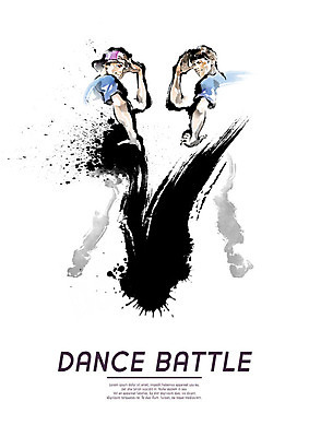 PSD 모자 남자 포즈 일러스트 캘리그라피 붓터치 흑백 힙합 사람 두명 춤 힙합댄스 번짐 열정 배틀 남자만 국내일러스트 잡화 감정 음악 문화예술 촬영기법 파일형식 효과