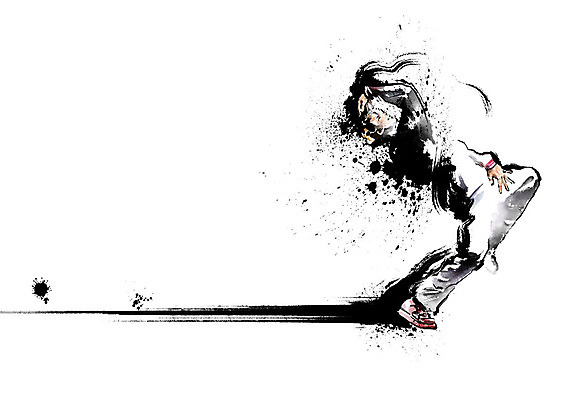 PSD 남자 일러스트 캘리그라피 붓터치 흑백 힙합 한명 사람 춤 힙합댄스 번짐 열정 배틀 남자한명만 국내일러스트 1 감정 음악 문화예술 촬영기법 남자만 파일형식 효과