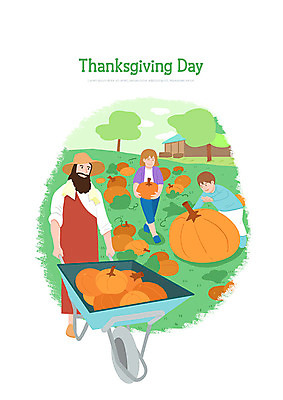 PSD 나무 여자 남자 기독교 어린이 일러스트 호박 사람 세명 농사 수레 추수 가을 예수 하나님 즐거움 밀짚모자 추수감사절 호박밭 국내일러스트 식물 모자_잡화 계절 감정 종교 밭 농업 채소 카트 신_종교 파일형식