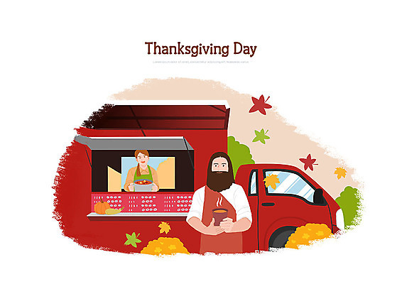 PSD 나무 여자 남자 꽃 기독교 단풍 일러스트 요리 사람 두명 판매 추수 가을 예수 하나님 즐거움 추수감사절 호박죽 푸드트럭 국내일러스트 식물 계절 감정 종교 잎 농업 트럭 신_종교 죽 파일형식