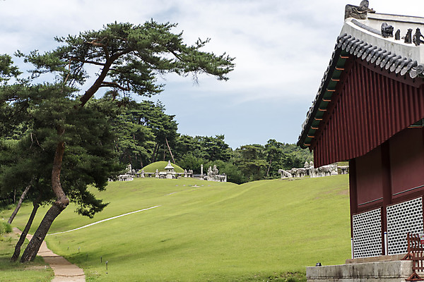 포토 JPG 주간 한국전통 여행 유적지 풍경 사람없음 야외 여름 관광지 세계문화유산 문화재 역사 한국사 조선시대 영녕릉 조선왕릉 능침 혼유석 효종릉 동원상하릉 인선왕후 국내포토 여주시 자연요소 전통 계절 고건축 한국 경기도 여주 왕릉 파일형식 여주_지역 왕후