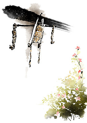 PSD 나무 전통 꽃 일러스트 캘리그라피 자연 붓터치 전통소품 흑백 풍경 사람없음 번짐 물지게 국내일러스트 식물 촬영기법 오브젝트 생태계 파일형식 효과