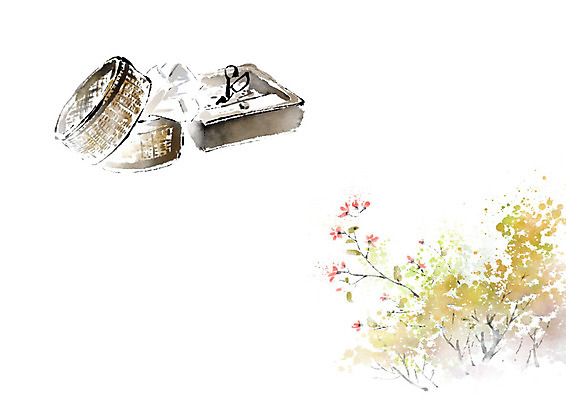 PSD 나무 전통 옷 꽃 일러스트 캘리그라피 자연 붓터치 전통소품 흑백 풍경 사람없음 직물 바느질 번짐 바느질통 국내일러스트 식물 촬영기법 오브젝트 생태계 파일형식 효과