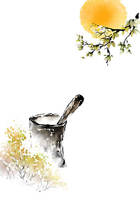 PSD 나무 전통 꽃 일러스트 캘리그라피 자연 붓터치 전통소품 흑백 풍경 사람없음 달 번짐 절구 국내일러스트 자연요소 식물 촬영기법 도구 오브젝트 생태계 파일형식 효과