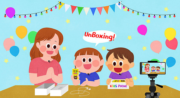 PSD 여자 남자 어린이 이어폰 일러스트 전구 엄마 남매 사람 성인 세명 스마트폰 상자 컬러풀 촬영 마이크 즐거움 풍선 삼각대 가랜드 촬영장비 크리에이터 1인미디어 국내일러스트 직업 감정 컬러 음향기기 가족 핸드폰 스마트기기 도구 파티용품 방송 파일형식