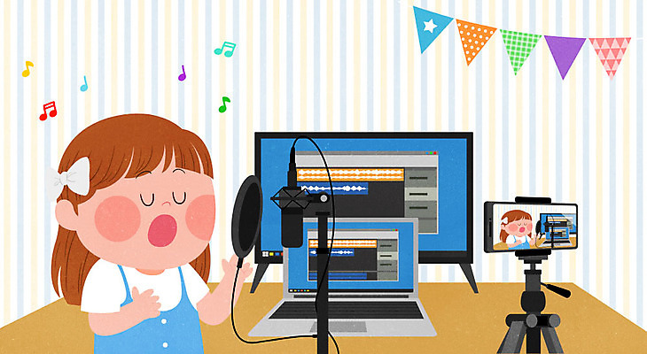 PSD 어린이 음표 일러스트 노래 한명 사람 소녀 노트북 스마트폰 컬러풀 모니터 촬영 책상 마이크 즐거움 삼각대 가랜드 촬영장비 필터 소녀한명만 크리에이터 1인미디어 국내일러스트 직업 1 기호 여자 감정 음악 컬러 음향기기 가구 전자제품 핸드폰 스마트기기 컴퓨터 도구 파티용품 방송 여자한명만 소녀만 파일형식