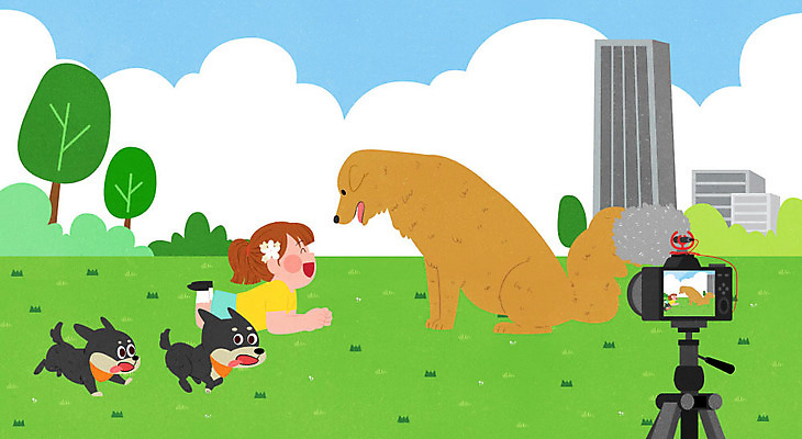 PSD 나무 식물 구름 공원 여자 어린이 일러스트 하늘 세마리 한명 사람 소녀 빌딩 초원 일상 스마트폰 컬러풀 카메라 촬영 개 강아지 즐거움 삼각대 반려 촬영장비 소녀한명만 크리에이터 1인미디어 브이로그 국내일러스트 자연요소 직업 1 라이프스타일 공공시설 감정 컬러 포유류 3 건물 라이프 전자제품 핸드폰 스마트기기 반려동물 도구 방송 동영상 여자한명만 소녀만 파일형식