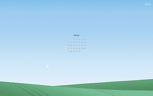 JPG 월페이퍼 바탕화면 10월 날짜 파일형식