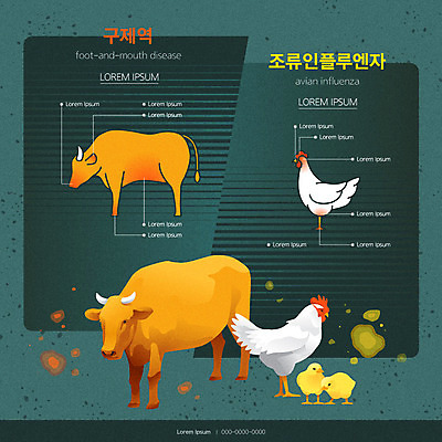 여러마리 일러스트 병아리 사람없음 초록색 가축 인포그래픽 닭 소 바이러스 질병 사회이슈 예방 감염 방역 조류독감 구제역 아프리카돼지열병 가축전염병 조류인플루엔자 국내일러스트 AI파일 동물 컬러 다수 컨셉 포유류 의학 조류 전염병 파일형식 벡터 돼지전염병