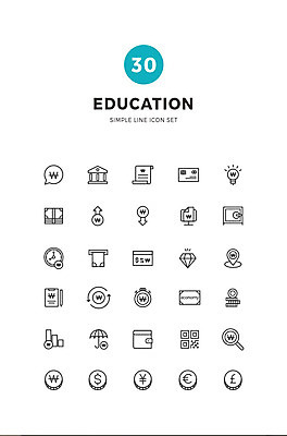 아이콘 교육 시계 돈 우산 돋보기 그래프 사람없음 경제 세트 달러 동전 유로 원화 신용카드 사회 지갑 엔 하락 라인아이콘 은행 상승 금고 다이아몬드 지역 영수증 파운드 보험 ATM QR코드 세금 에듀 에듀케이션 환전 스쿨팩 2D아이콘 AI파일 컨셉 금융 재산 보석 공동체 파일형식 벡터