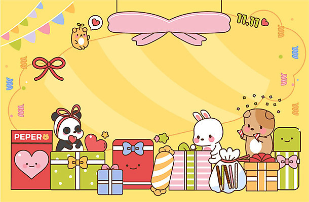 동물 리본 동물캐릭터 일러스트 포장 프레임 폭죽 선물 사람없음 선물상자 노란색 과자 귀여움 토끼 메모지 강아지 판다 빼빼로 선물꾸러미 빼빼로데이 가랜드 프레임일러스트 국내일러스트 일러캐릭터 AI파일 캐릭터 컬러 컨셉 곰 포유류 데이이벤트 디저트 반려동물 상자 사무용품 개 파티용품 막대과자 파일형식 벡터