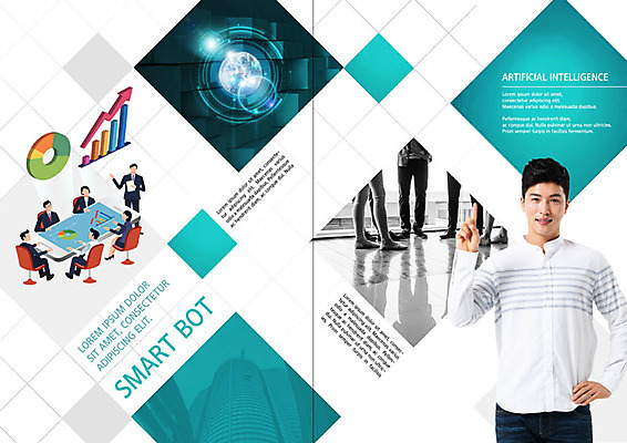 PSD 템플릿 표지디자인 북디자인 출판디자인 여자 남자 내지 북커버 회사 손가락 회의 기술 한명 서기 들기 팜플렛 여러명 상반신 성인 앞모습 30대 스마트폰 한국인 직장인 비즈니스맨 비즈니스우먼 스마트 로봇 청록색 IT산업 성인만 4차산업 AI_인공지능 이미지템플릿 직업 1 손 산업 뷰포인트 컬러 다수 컨셉 비즈니스 모션 정보기술 사람 동양인 장년 핸드폰 스마트기기 파일형식