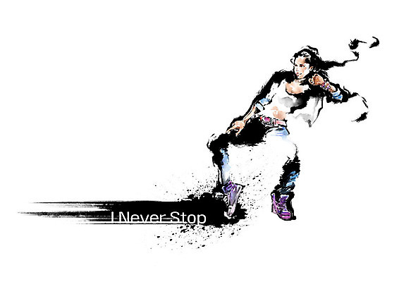 PSD 여자 일러스트 캘리그라피 붓터치 흑백 힙합 한명 춤 힙합댄스 번짐 열정 배틀 여자한명만 국내일러스트 1 감정 음악 문화예술 촬영기법 사람 여자만 파일형식 효과