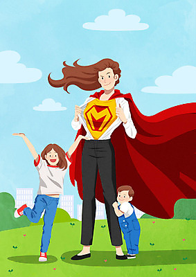 PSD 구름 여자 남자 꽃 딸 아들 어린이 일러스트 하늘 엄마 사람 빌딩 초원 성인 건물 세명 새싹 자녀 아기 바쁨 열정 슈퍼맘 워킹맘 국내일러스트 자연요소 식물 건축물 감정 가족 비즈니스우먼 주부 파일형식