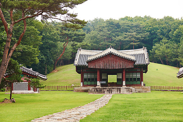 포토 JPG 주간 나무 한국전통 여행 유적지 풍경 사람없음 야외 여름 관광지 세계문화유산 문화재 역사 한국사 조선시대 정자각 조선왕릉 파주 파주삼릉 성종 공혜왕후 순릉 국내포토 자연요소 식물 전통 계절 고건축 한국 왕 경기도 왕릉 파일형식 왕후