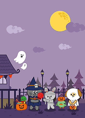 나무 구름 캐릭터 가로등 일러스트 호박 주택 사탕 사람없음 울타리 귀여움 고양이 할로윈 달 토끼 유령 마녀 마녀복장 가랜드 미라 잭오랜턴 국내일러스트 일러캐릭터 AI파일 자연요소 식물 공공시설 컨셉 채소 포유류 디저트 건물 담장 반려동물 파티용품 이벤트의상 파일형식 벡터