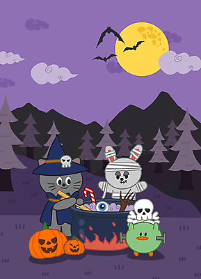 나무 구름 캐릭터 손 일러스트 호박 불 산 뼈 해골 요리 초원 사람없음 귀여움 고양이 할로윈 달 토끼 유령 눈동자 마녀 박쥐 마녀복장 미라 잭오랜턴 국내일러스트 일러캐릭터 AI파일 자연요소 식물 컨셉 채소 포유류 신체부위 반려동물 눈_신체부위 이벤트의상 파일형식 벡터