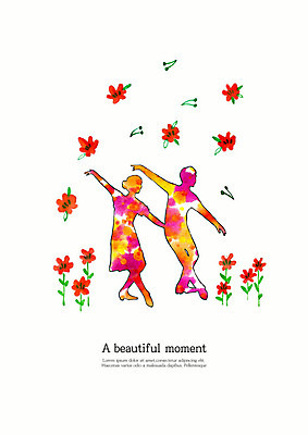 PSD 실루엣 일러스트 모션 수채화 사람없음 두명 댄서 춤 발레 즐거움 발레리나 열정 발레동작 국내일러스트 직업 감정 포즈 문화예술 촬영기법 사람 파일형식