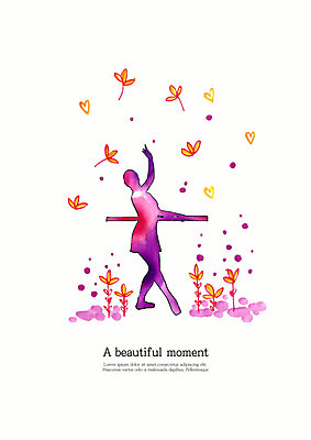 PSD 실루엣 일러스트 모션 수채화 한명 사람없음 보라색 댄서 춤 막대기 발레 즐거움 발레리나 열정 발레동작 국내일러스트 직업 1 감정 컬러 포즈 문화예술 촬영기법 사람 파일형식