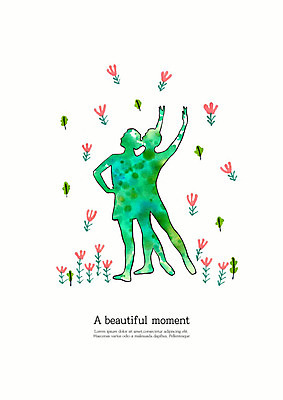 PSD 커플 실루엣 일러스트 모션 수채화 사람없음 두명 초록색 댄서 춤 발레 즐거움 발레리나 열정 발레동작 국내일러스트 직업 감정 컬러 포즈 관계 문화예술 촬영기법 사람 파일형식