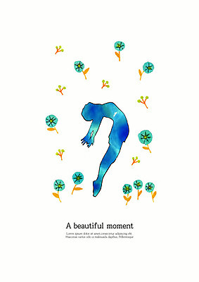 PSD 실루엣 일러스트 모션 수채화 한명 사람없음 파란색 댄서 춤 발레 즐거움 발레리나 열정 발레동작 국내일러스트 직업 1 감정 컬러 포즈 문화예술 촬영기법 사람 파일형식