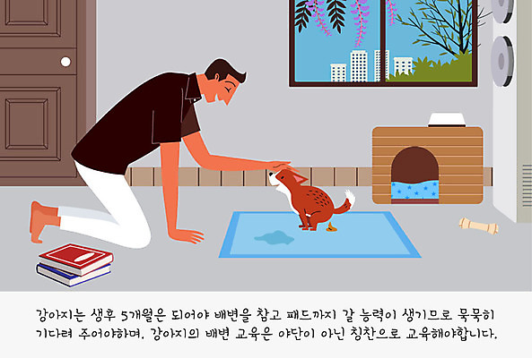 나무 한마리 교육 남자 반려견 쿠션 일러스트 창문 나뭇잎 한명 사람 빌딩 건물 책 반려동물 문 귀여움 개 강아지 에어컨 연습 교정 개집 주인 개밥그릇 개뼈다귀 반려 배변 남자한명만 배변패드 펫팸족 국내일러스트 AI파일 식물 동물 1 그릇 건축물 컨셉 잎 포유류 가전제품 애견용품 신조어 애견간식 남자만 파일형식 벡터 반려용품