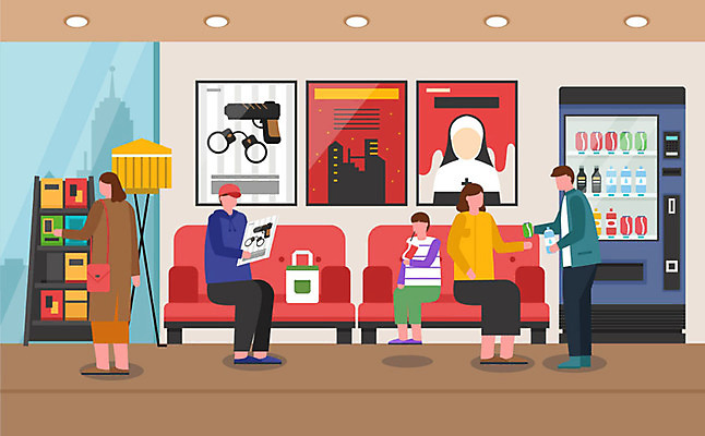 여자 남자 음료 어린이 일러스트 사람 팜플렛 여러명 성인 물 소파 잡지 영화관 영화 무비데이 영화감상 영화포스터 자판기 휴식처 국내일러스트 AI파일 자연요소 포스터 다수 의자 데이이벤트 문화예술 휴식 간행물 감상 극장 파일형식 벡터