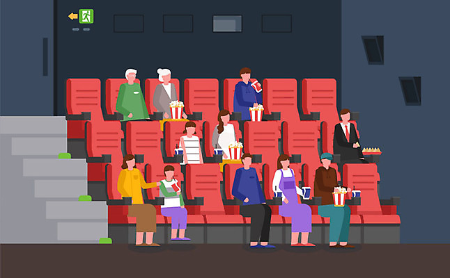 여자 남자 어린이 의자 일러스트 사람 여러명 성인 계단 스피커 영화관 영화 콜라 팝콘 무비데이 비상등 비상문 상영관 영화감상 국내일러스트 AI파일 음향기기 가구 다수 데이이벤트 문화예술 감상 극장 탄산음료 파일형식 벡터