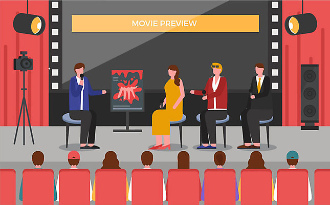 여자 남자 일러스트 사람 여러명 카메라 스크린 스피커 배우 영화배우 감독 영화관 영화 마이크 리포터 인터뷰 무비데이 영화감상 국내일러스트 AI파일 직업 음향기기 다수 데이이벤트 문화예술 전자제품 감상 극장 연예인 파일형식 벡터