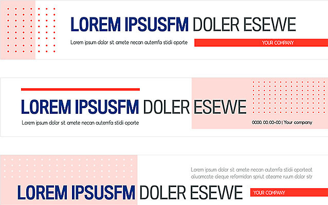 배너 배너템플릿 가로배너 선 백그라운드 프레임 사람없음 빨간색 현수막 점 원형 배너세트 AI파일 도형 템플릿 컬러 가로 세트 파일형식 벡터
